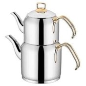 Resim SILA Truva Gold No:1 Litre Mini Boy Çelik Çaydanlık Takımı 