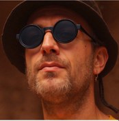 Resim Nd Erkek Ayarlanabilir Zoom Yuvarlak Çerçeveli Güneş Gözlüğü Siyah 