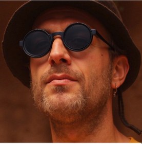 Resim Nd Erkek Ayarlanabilir Zoom Yuvarlak Çerçeveli Güneş Gözlüğü Siyah 