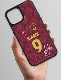 Resim Galatasaray Mauro Icardi 3. Forma İmzalı Cam Telefon Kılıfı - iPhone 15 