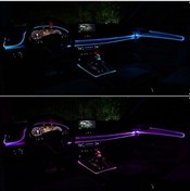 Resim Mor 5 M Araç İç Ortam Led Şerit Işık Dekorasyon Çelenk Tel Ropetube Hattı Esnek Neon Lamba Usb Sürücüsü Ile 