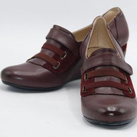 Resim FILODONNA Kadın Bordo Kemerli Dolgu Topuk Ayakkabı 