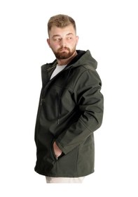 Resim Mode Xl Büyük Beden Softshell Waterproff Kapüşonlu Mont 21235 Haki 001 