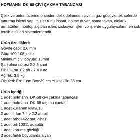 Resim Hofmann DK68 Gazlı Çivi Çakma Tabancası, 165 Mm, 100 J 