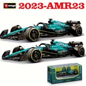 Resim Bburago 1:43 F1 ASTON MARTIN Aramco F1 Takımı AMR23 2023 No.14 ve No.18 Alaşımlı Araba Döküm Model Oyuncak Koleksiyon, BURAGO 