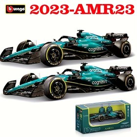 Resim Bburago 1:43 F1 ASTON MARTIN Aramco F1 Takımı AMR23 2023 No.14 ve No.18 Alaşımlı Araba Döküm Model Oyuncak Koleksiyon, BURAGO 
