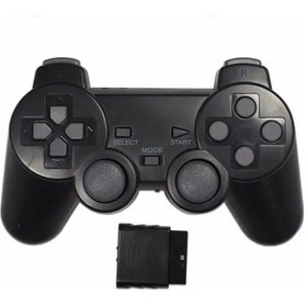 Resim Siyah-kablosuz Denetleyici 2.4g Gamepad Ps2 Konsolu İçin Çift Titreşim Joystick Joypad Usb Pc Oyun Controle 