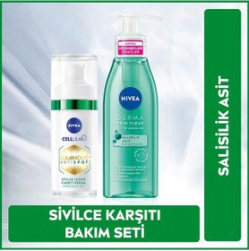 Resim Nivea Luminous630 Sivilce Karşıtı Serum 30 ML + Derma Skin Clear Sivilce Karşıtı Yüz Temizleme Jeli 150 ML 