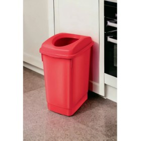 Resim Özbience Kırmızı 27 Litre Banyo ve Otel Atık Kutusu, Geri Dönüşüm Kutusu 