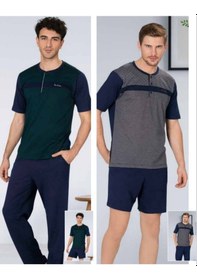 Resim Pierre Cardin 5413 3'Lü Set Yazlık Pijama Takımı Çeyizlik Kutulu Nane Yeşili 