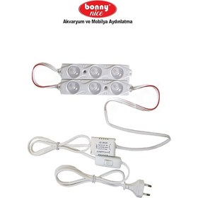 Resim Akvaryum 2'Li Modül Led Aydınlatma Beyaz Işık Anahtarlı 431999852 