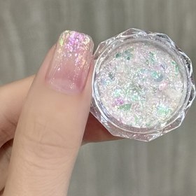 Resim 1 adet Tırnak Glitter Pulları, Manikür Süslemesi için Vurgulayıcı Sim Tozu 