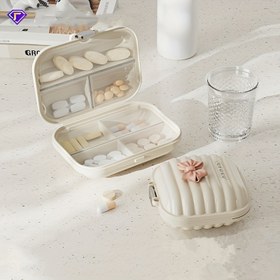 Resim 1 adet 7 bölmeli Haftalık İlaç Kutusu Kapaklı, Taşınabilir İlaç Dağıtıcısı, Plastik Toz Geçirmez İlaç Kutusu, Seyahat, Ofis, Ev için Ev Depolama Organizatörü 