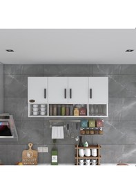 Resim Kenzlife hazır mutfak severus byz 060*120*22 mutfak banyo dolabı kapaklı raflı 