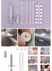 Resim Yorgan Kılıfı Nevresim Sabitleme Klips Takımı Kılçık Tabanca Set 