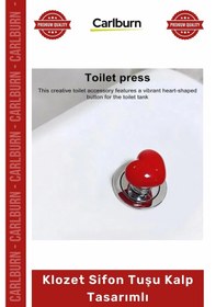Resim Özel Üretim Banyo Aksesuarı Yapışkanlı Şık Modern Dekoratif Estetik Klozet Sifon Tuşu Kalp Tasarımlı Çok Renkli 