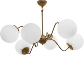 Resim Begüsa Karmen 6lı Eski̇tme- Beyaz Glop Camlı Avi̇ze 