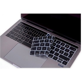 Resim Macbook Pro Touchbar Klavye Koruyucu 13-15Inc F Türkçe Daktilotip Siyah 