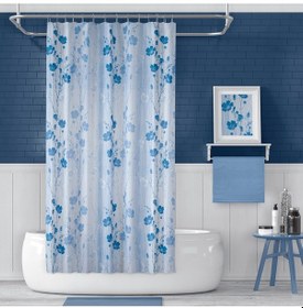Resim Banyo Duş Perdesi 4246 110x200 Perde Borusu Askı Aparatı 90x130 Hediyeli Çok Renkli 