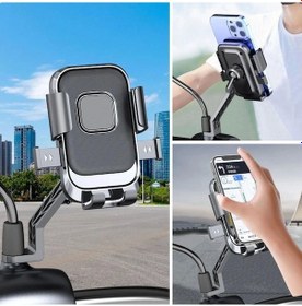 Resim Motor,motosiklet,bisiklet ,scooter İçin 360 Derece Dönebilen Dikiz Aynası Versiyonu Telefon Tutucu Aparat Diğer 