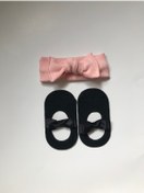 Resim nisbutik aksesuar Bebek Hediyelik Set,bandana Babet Çorap Takım Set,bebek Hediyeliği 