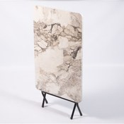 Resim 50x80 Beyaz Mermer Desenli Katlanır Masa Kırma Mutfak Masası 11 