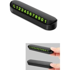 Resim Araç Içi Numaratör Numaralık Oto Cam Kartı Fosforlu Numaratör 