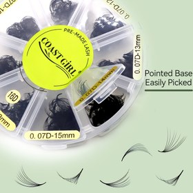 Resim 1000 adet Önceden Yapılmış Fan Kirpik Uzantısı, 0.07MM, Karışık Uzunluk 5D-12D, C/D Kıvır, Doğal ve Oyuncak Stili Salon Seçimi, Uzun Ömürlü, Rahat Kullanım, Tek Kutu veya Çift Kutu Seçenekli 