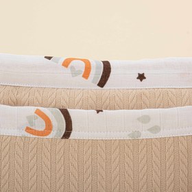 Resim Bebek Bakım Çantası - Sütlü Kahve Örgü - Turuncu Gökkuşağı 