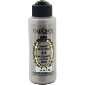 Resim Cadence Su Bazlı Yaldız Metalik Boya 120ml 113 Antik Gümüş 