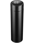Resim Konesam 500ml Akıllı Sıcaklık Gösteren Termos Bardak - Lcd Dokunmatik Ekranlı, 304 Çelik, Sızıntısız, Siyah Seyahat Termosu Siyah 