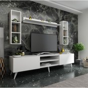 Resim MobilyaFırsat Ideal Tv Ünitesi Duvar Raflı Q7809-1 Beyaz 