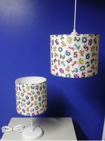 Resim TEKAY AYDINLATMA Rakamlar Çocuk Odası Bebek Odası Avize Abajur Seti 