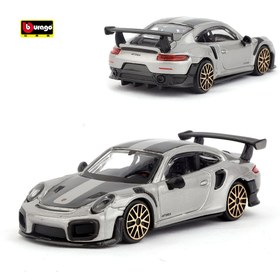 Resim BURAGO Simülasyon 1:43 Alaşımlı PORSCHE 911 GT2 RS Araba Modeli Gençler için Oyuncak Araba Süsü Kayan Araba Modeli Erkek Oyuncak Doğum Günü Hediyesi 
