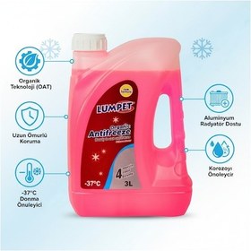 Resim Lumpet Organik Konsantre Antifriz 3 Litre -37 Derece 2'li Set Toplam 6l - Pas Ve Korozyon Önleyici 