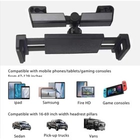 Resim Asfal Tüm Araçlar Ile Uyumlu Ayarlanabilir Koltuk Arkası Tablet Tutucu Ve Telefon Tutucu, Tablet Tutacağı 