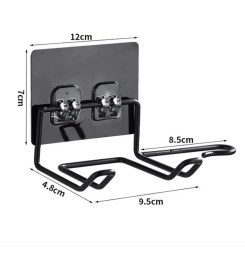 Resim Kick Shop Siyah Güçlü Yapışkanlı Fön Makine Askısı Tutucu Banyo Askısı 