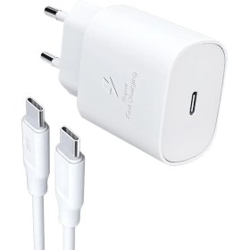 Resim Samsung Galaxy A34 5g Uyumlu Hızlı Şarj Cihazı / Aleti Seti Type-C Kablo ve Adaptör 25W Pd Teknoloji 