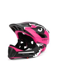 Resim Lixada Timsah Stili Çocuk Outdoor Bisiklet Kaskı, Gül Kırmızısı Pembe 