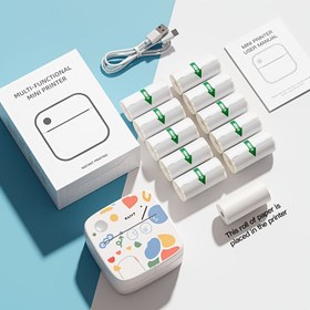 Resim DOLEWA B4 Mini Yazıcı, mürekkep kullanmadan kablosuz olarak etiket yazdıran kompakt bir termal yazıcıdır. 1200Mah bataryaya sahiptir ve özel görüntüler, notlar ve etiketler oluşturmak için idealdir. 