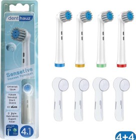 Resim Sensetive - Ekstra Yumuşak Oral-b Uyumlu Diş Fırçası Başlığı + Fırça Koruma Kapağı 