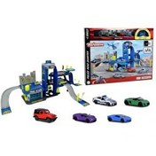 Resim Majorette Büyük Polis İstasyonu Oyun Seti + 5 Metal Araç 