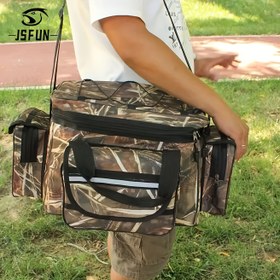 Resim JSFUN Balıkçılık Malzemeleri Saklama Çantası, Büyük Kapasiteli Çok Fonksiyonlu Omuz Askılı Takım Kutusu, Spor Kamp Balıkçı Ekipman Çantası, Çizgili Desen, Karışık Renk, Fermuarlı Kapatma, Evrensel Uyum, Oxford Kumaş 