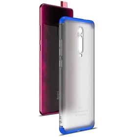 Resim Smcase Xiaomi Mi9t Kılıf 3-1 Ays Zore 360 Buzlu Mat Sert Kapak Mavi 