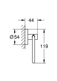 Resim Grohe Essentials Tuvalet Kağıtlığı Mat Siyah - 1024722430 Siyah 