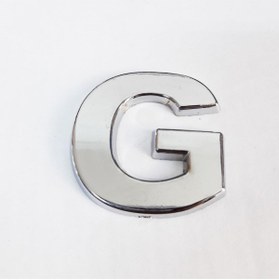 Resim BilfolD Cemax G Harfi 3,75 cm Krom Yapışkanlı 