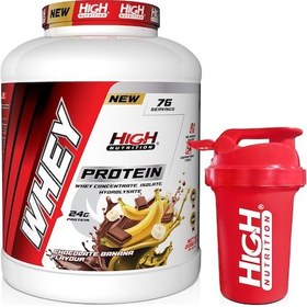 Resim Protein Tozu 2280 Gr Çikolata Muz Aromalı Whey Protein 24 Gram Protein 76 Servis Shaker Hediye 