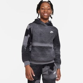 Resim Nike K Clb Flc Hbr Po Hd Wash Aop Çocuk Sweatshirt Gri 