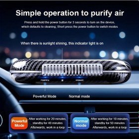 Resim Chuangyinshop Compact Solar Car Air Purifier 8820-t Titreşim Algılama Otomatik Başlatma 15 Gün Pil Taze Hava Akışı 
