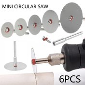 Resim 6 adet Mini Dairesel Testere Bıçağı Elektrikli Taşlama Kesme Diski Metal Kesici Güç Aracı Ahşap Kesme Diskleri için Döner Alet 